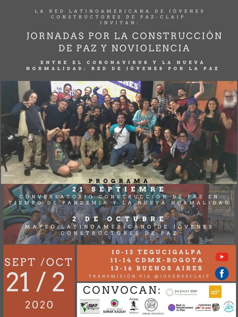 JORNADAS POR LA CONSTRUCCIÓN DE PAZ Y NOVIOLENCIA 2020